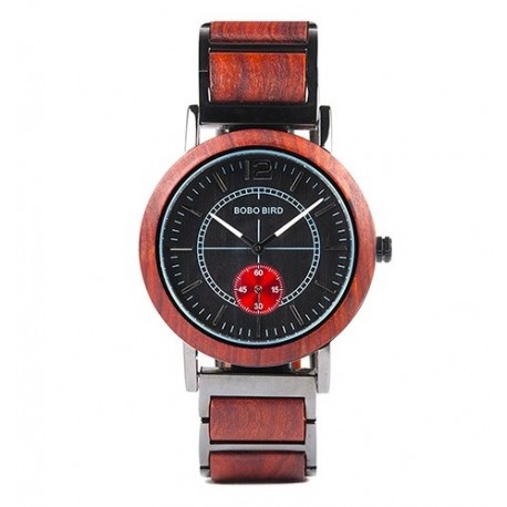 Dámské dřevěné hodinky Bobo Bird W-R13 červené