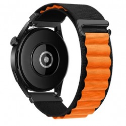 Řemínek Alpský tah pro Samsung Galaxy Watch 3 45mm černo-oranžový