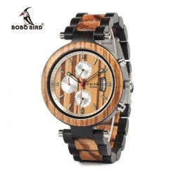 Pánské dřevěné hodinky Bobo Bird Stopwatch P17
