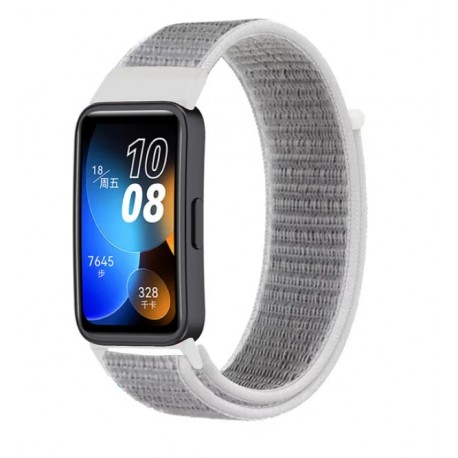 Nylonový řemínek pro Huawei Band 8 stříbrný
