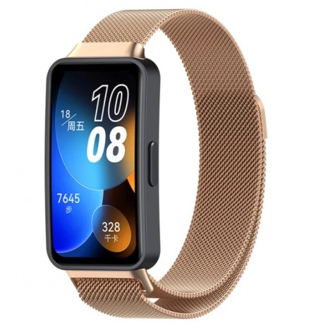 Řemínek Milánský tah pro Huawei Band 8 růžový