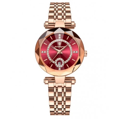 Dámské hodinky Poedagar PO-726 růžovo-červené