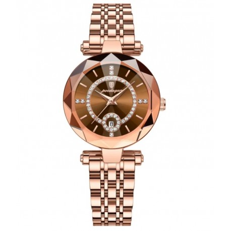 Dámské hodinky Poedagar PO-726 růžovo-hnědé