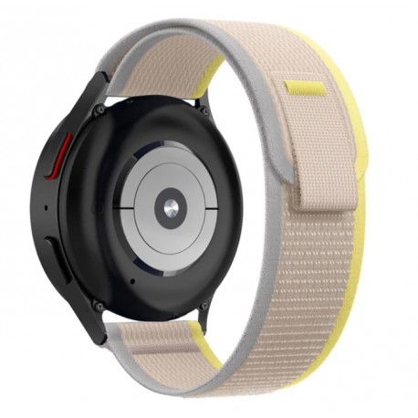 Trailový tah nylonový řemínek pro Garmin Forerunner 265S béžový/žlutý