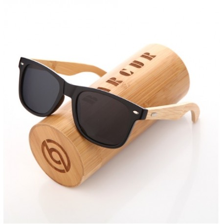 Dřevěné sluneční brýle BARCUR BC4175 černé