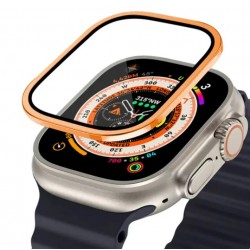 Full Cover 3D tvrzené sklo 9H pro Apple Watch Ultra 2 49mm oranžové