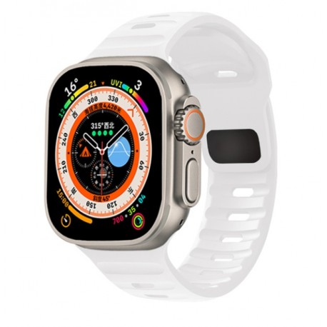Silikonový řemínek pro Apple Watch Ultra 2 49mm bílý