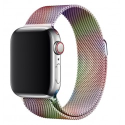 Řemínek Milánský tah pro Apple Watch Ultra 2 49mm duhový