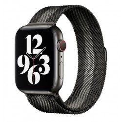 Řemínek Milánský tah pro Apple Watch Ultra 2 49mm černo-šedý