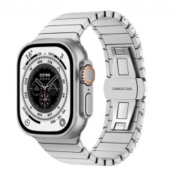 Kovový panelový řemínek pro Apple Watch Ultra 2 49mm stříbrný