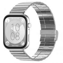 Kovový panelový řemínek pro Huawei Watch Fit 3 stříbrný