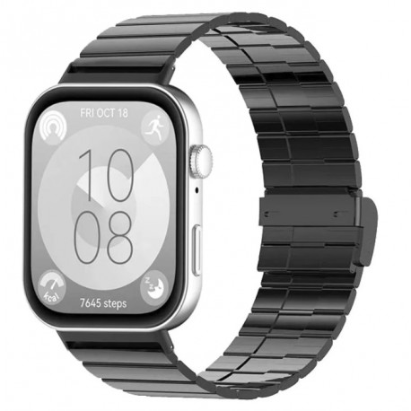 Kovový panelový řemínek pro Huawei Watch Fit 3 černý