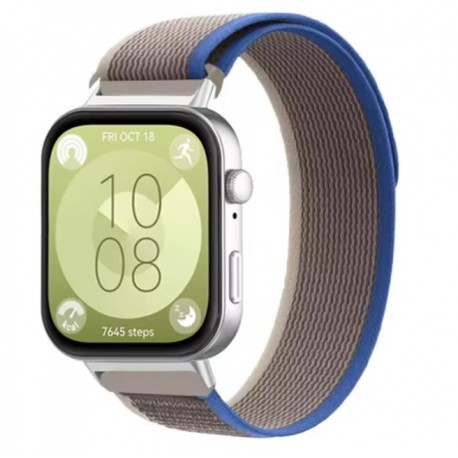 Nylonový řemínek Trailový tah pro Huawei Watch Fit 3 šedý/modrý