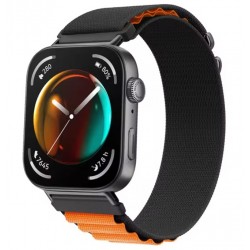 Řemínek Alpský tah pro Huawei Watch Fit 3 černo-oranžový