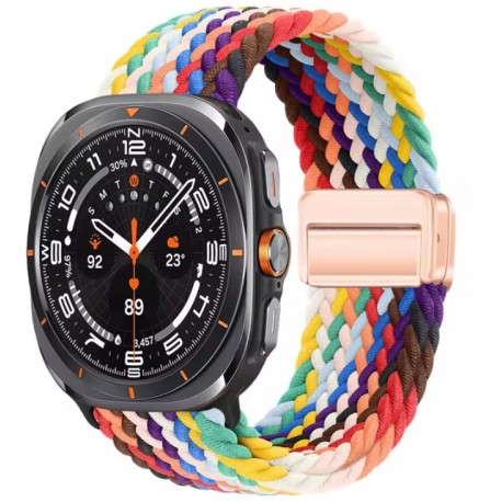 Nylonový řemínek pro Samsung Galaxy Watch Ultra 47mm duhový