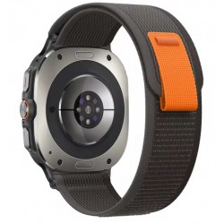 Nylonový řemínek Trailový tah pro Samsung Galaxy Watch Ultra 47mm černý/šedý