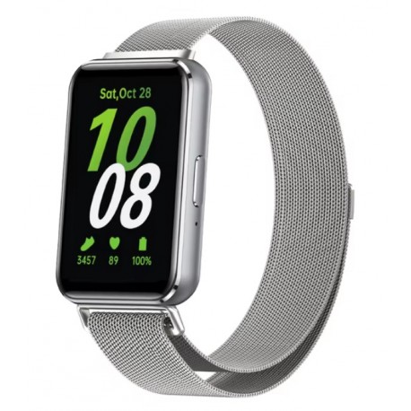 Řemínek Milánský tah pro Samsung Galaxy Fit 3 stříbrný