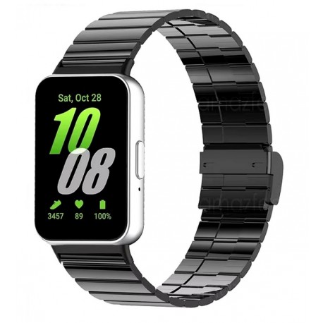 Kovový panelový řemínek pro Samsung Galaxy Fit 3 černý