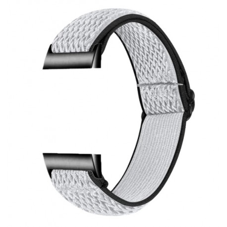 Nylonový řemínek pro Fitbit Charge 6 černo-bílý