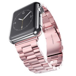 Kovový řemínek pro Apple Watch 38 mm růžový
