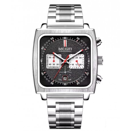 Pánské hodinky Megir MS2182G černé s kovovým řemínkem