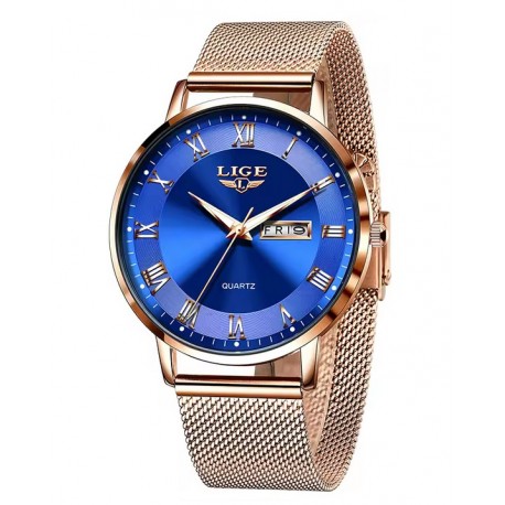 Dámské hodinky Lige 10049 růžovo-modré