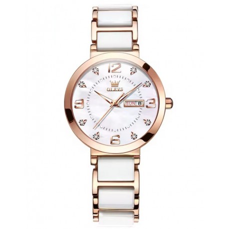 Dámské hodinky OLEVS 5877 bílé