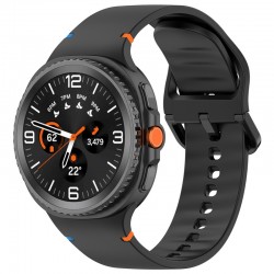 Techsuit silikonový řemínek pro Samsung Galaxy Watch 8 40mm / Watch 8 44mm / Watch 8 Classic 46mm černý