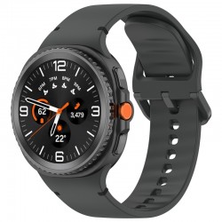 Techsuit silikonový řemínek pro Samsung Galaxy Watch 8 40mm / Watch 8 44mm / Watch 8 Classic 46mm Graphite Carbon