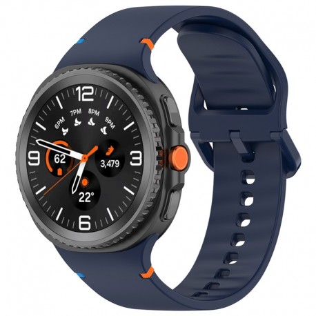 Techsuit silikonový řemínek pro Samsung Galaxy Watch 8 40mm / Watch 8 44mm / Watch 8 Classic 46mm modrý