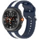 Techsuit silikonový řemínek pro Samsung Galaxy Watch 8 40mm / Watch 8 44mm / Watch 8 Classic 46mm modro-bílý