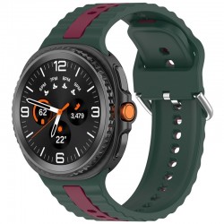 Techsuit silikonový řemínek pro Samsung Galaxy Watch 8 40mm / Watch 8 44mm / Watch 8 Classic 46mm zeleno-červený