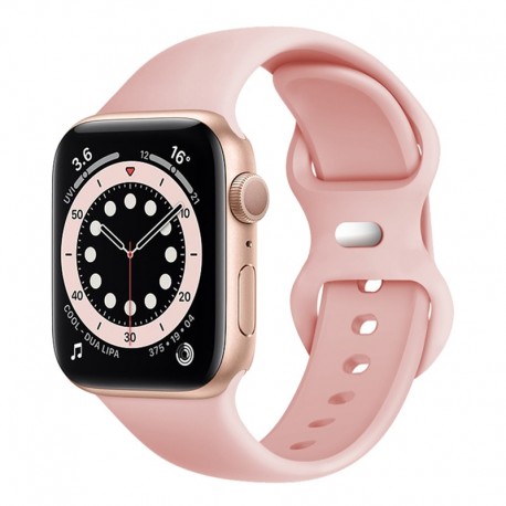 Silikonový řemínek pro Apple Watch 1/2/3/4/5/6/7/8/9/10/SE/SE 2 (38/40/41/42mm) růžový