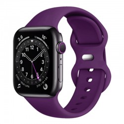 Silikonový řemínek pro Apple Watch 1/2/3/4/5/6/7/8/9/10/SE/SE 2 (38/40/41/42mm) fialový