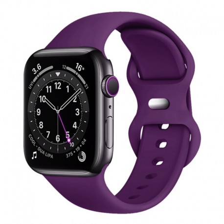 Silikonový řemínek pro Apple Watch 1/2/3/4/5/6/7/8/9/10/SE/SE 2 (38/40/41/42mm) fialový