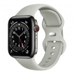 Silikonový řemínek pro Apple Watch 1/2/3/4/5/6/7/8/9/10/SE/SE 2 (38/40/41/42mm) šedý