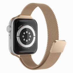Milánský tah pro Apple Watch 1/2/3/4/5/6/7/8/9/10/SE/SE 2 (38/40/41/42mm) zlatý