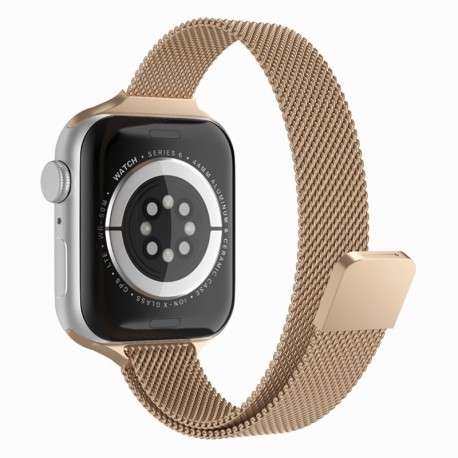 Milánský tah pro Apple Watch 1/2/3/4/5/6/7/8/9/10/SE/SE 2 (38/40/41/42mm) zlatý