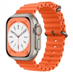 Silikonový řemínek Ocean pro Apple Watch 1/2/3/4/5/6/7/8/9/10/SE/SE 2 (38/40/41/42mm) oranžový