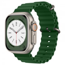 Silikonový řemínek Ocean pro Apple Watch 1/2/3/4/5/6/7/8/9/10/SE/SE 2 (38/40/41/42mm) zelený