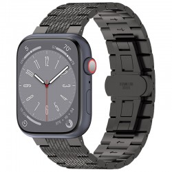 Kovový řemínek Premium pro Apple Watch 1/2/3/4/5/6/7/8/9/10/SE/SE 2 (38/40/41/42mm) černý