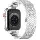 Kovový řemínek Premium pro Apple Watch 1/2/3/4/5/6/7/8/9/10/SE/SE 2 (38/40/41/42mm) stříbrný