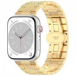 Kovový řemínek Premium pro Apple Watch 1/2/3/4/5/6/7/8/9/10/SE/SE 2 (38/40/41/42mm) zlatý