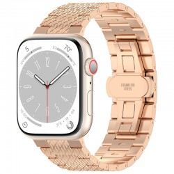 Kovový řemínek Premium pro Apple Watch 1/2/3/4/5/6/7/8/9/10/SE/SE 2 (38/40/41/42mm) růžový
