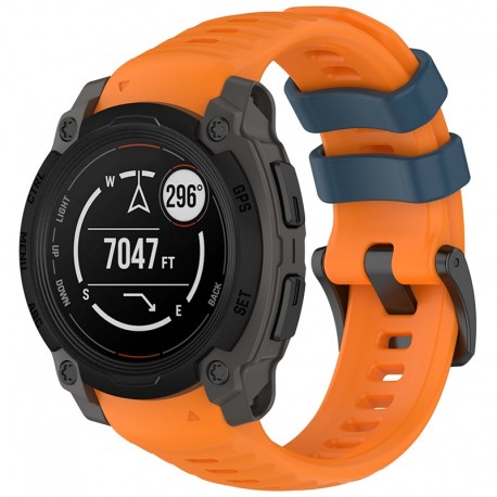 Techsuit silikonový řemínek pro Garmin Instinct E 40mm oranžový