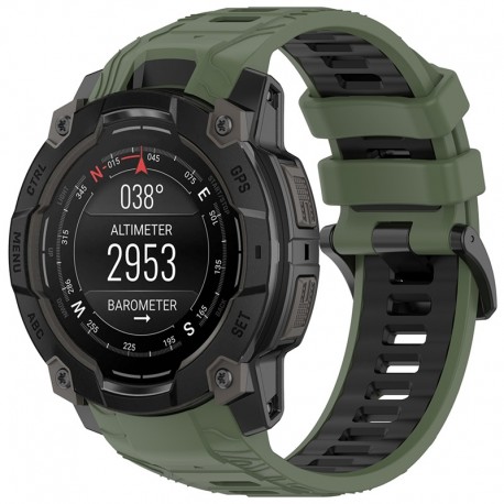 Techsuit silikonový řemínek pro Garmin Instinct 3 50mm zelený