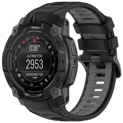 Techsuit silikonový řemínek pro Garmin Instinct 3 50mm černý / šedý
