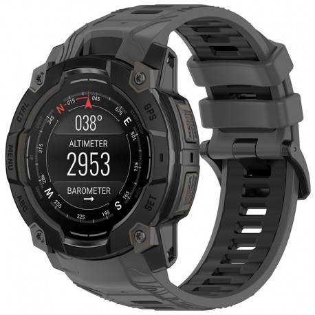 Techsuit silikonový řemínek pro Garmin Instinct 3 50mm šedý