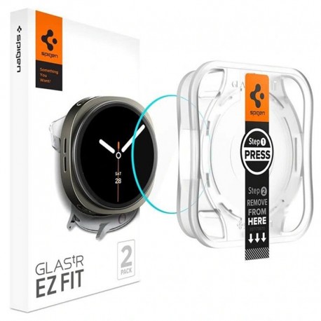 Spigen Glas.tR EZ FIT 2-pack tvrzené sklo 9H pro Samsung Galaxy Watch 8 40mm