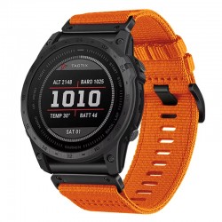Nylonový řemínek pro Garmin Fenix 3 / 5X / 5X Plus / 6X / 6X Pro / 7X / 8 51mm oranžový